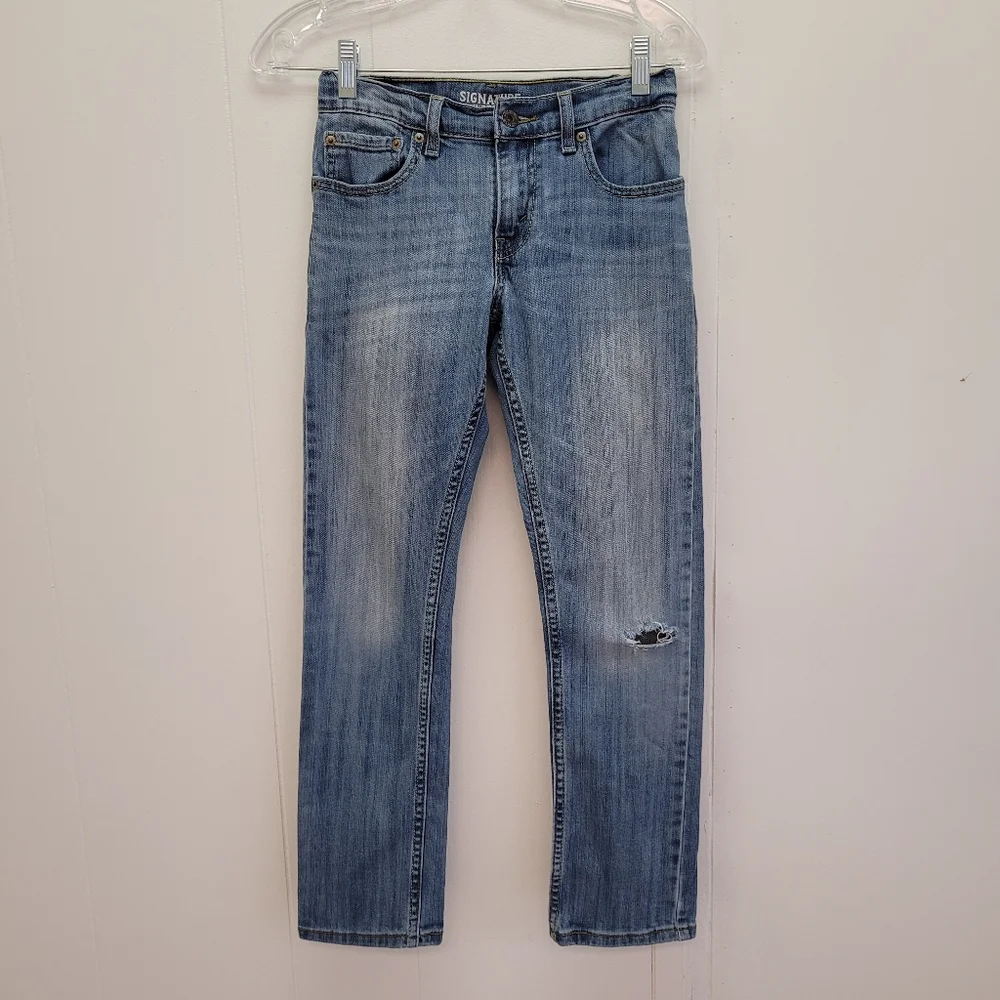 Signature By Levi's Strauss & Co Distressed Skinny Fit Adjustable Waistband Jean